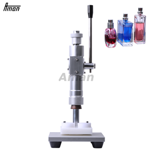 Máquina de prensado de botellas de perfume con bomba de plata, máquina de taponado de prensa de cuello, botella de vidrio, tarro de vidrio, prensadora manual de mano 8KG